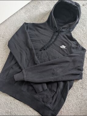 Nike Black Turtleneck Pullover with White Swoosh